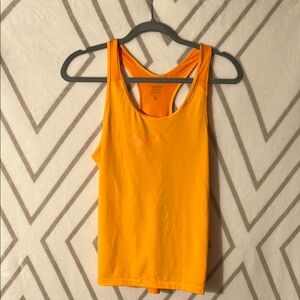 Nike Pro Orange Fitted Backless Tank Top